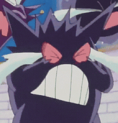 Purple Monster With Red Eyes And Large Smile GIF