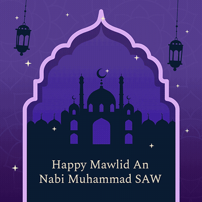 Purple Mosque Happy Mawlid An Nabi Muhammad Saw GIF