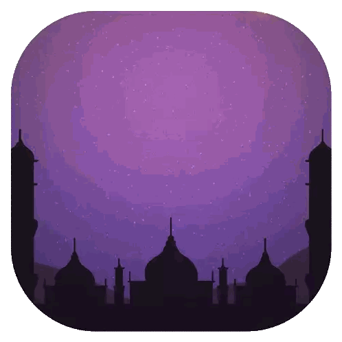 Purple Mosque Silhouette Sticker