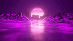 Purple Neon City Synthwave GIF
