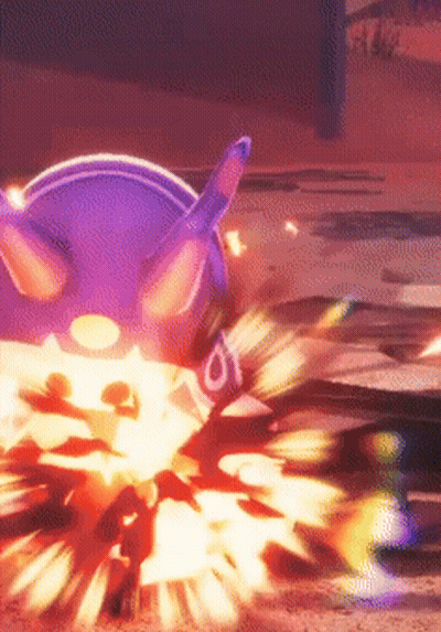 Purple Object With Circle Thrown In Air GIF