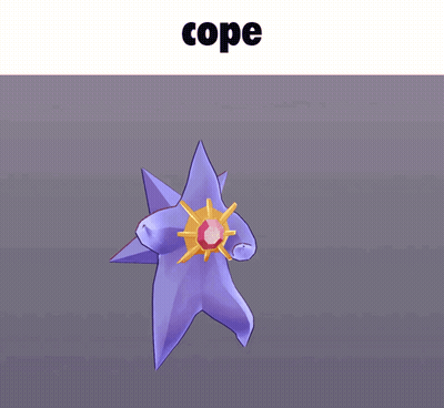Purple Object With Cope Above It GIF