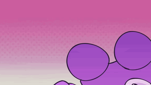 Purple Object With Stars In Eyes GIF