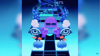 Purple Octopus Playing Video Game -67% GIF