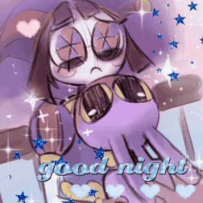 Purple Octopus Saying Good Night GIF