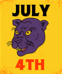 Purple Panther Happy Fourth Of July GIF