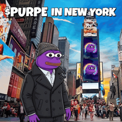 Purple Pepe In New York Spurpe GIF