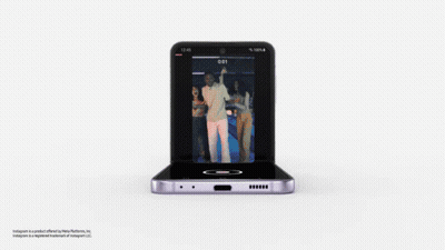 Purple Phone With Man on Screen