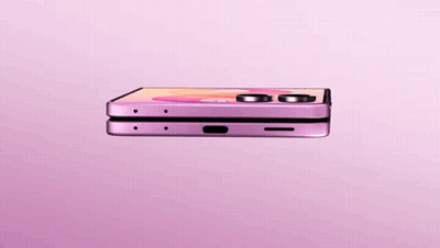Purple Phone With Pink Screen And Black Camera GIF