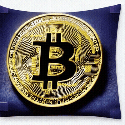 Purple Pillow With Gold Coin Letter B GIF