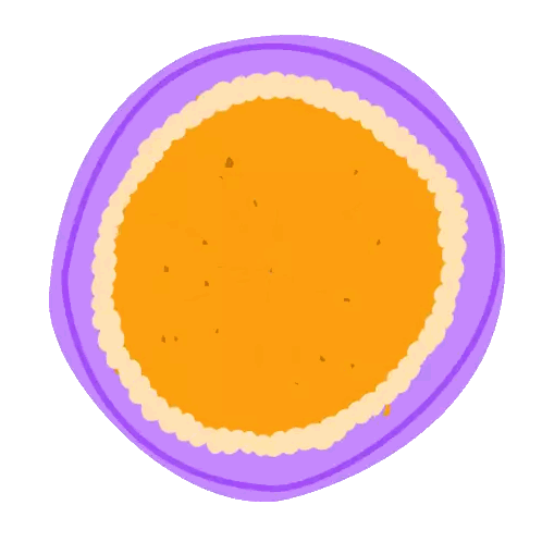 Purple Plate With Pie And Like A Cribe Sticker