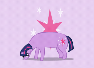 Purple Pony With Pink Star GIF