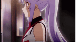 Purple Ponytail Hair Girl Anime GIF