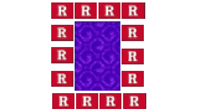 Purple Portal Surrounded By Red Squares Sticker