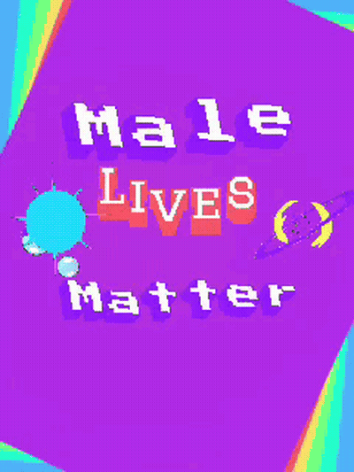 Purple Poster Says Male Lives Matter GIF