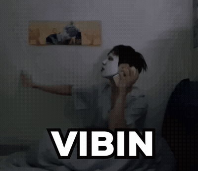 Purple Poster Thank You For Vibin With Me GIF