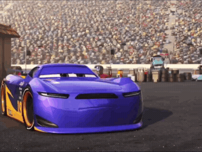 Purple Race Car From Cars On Track GIF