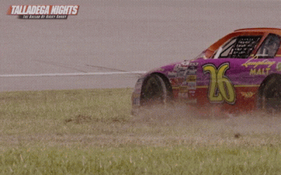 Purple Race Car With Sponsors GIF
