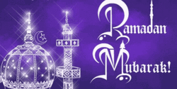 Purple Ramadan Mubarak Sparkling Churches GIF