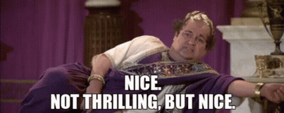 Purple Robe Man On Throne: Nice Not Thrilling GIF