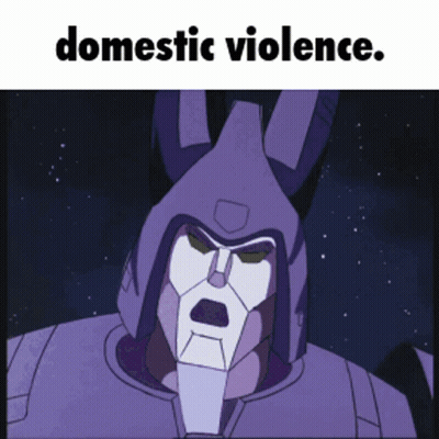 Purple Robot Domestic Violence GIF