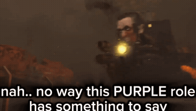 Purple Role Saying Something GIF