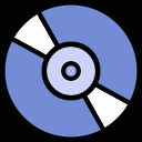 Purple Rolling Disc Logo GIF