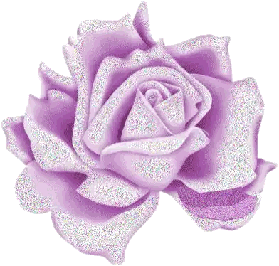 Purple Rose With Glittery Petals Sticker