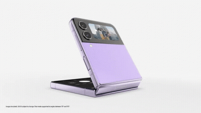Purple Samsung Phone Showing Group Of People GIF