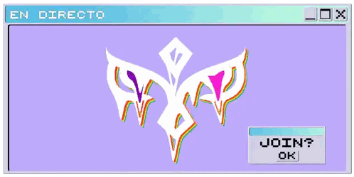 Purple Screen With Butterfly And En Directo Sticker