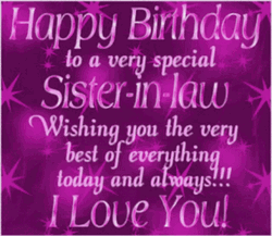 Purple Shining Happy Birthday Sis Messag GIF