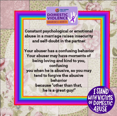 Purple Sign I Stand With Victims Of Domestic Abuse GIF