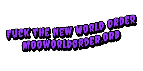 Purple Sign Saying Fuck The New World Order Sticker