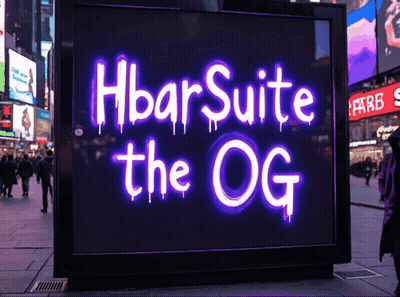 Purple Sign Saying HBARsuite The OG GIF