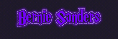 Purple Sign With Lightning Saying Bernie Sanders GIF