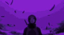 Purple Silhouette Anime GIF