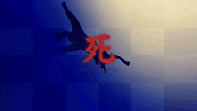 Purple Silhouette Falling Into Water GIF