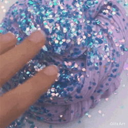 Purple Slime With Blue Sparkles GIF