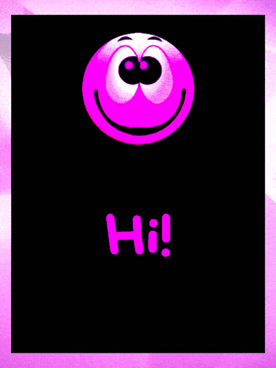 Purple Smiley Face Hey Hi Hello GIF