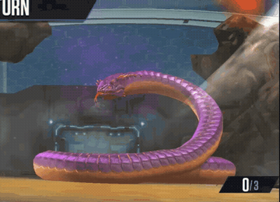Purple Snake In Video Game Score 0-3 GIF