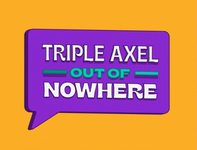 Purple Speech Bubble Triple Axel Out Of Nowhere GIF