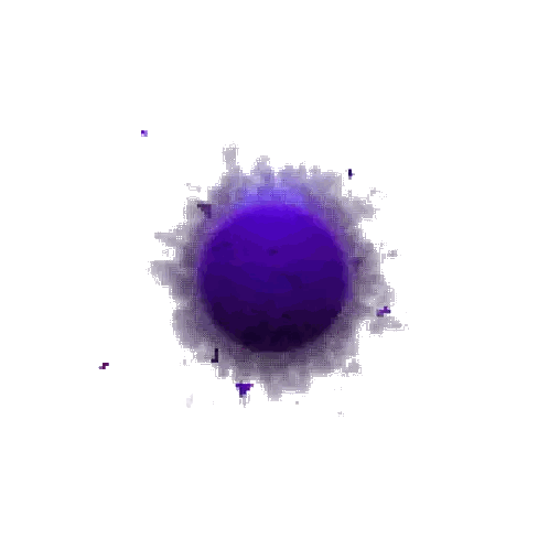 Purple Sphere With Smoke Sticker