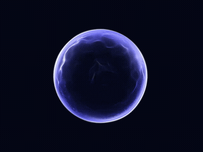 Purple Sphere With White Lines On Black GIF
