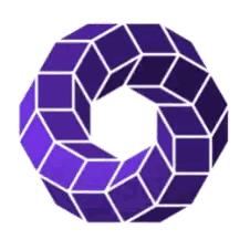 Purple Square Circle Optical Illusion Sticker