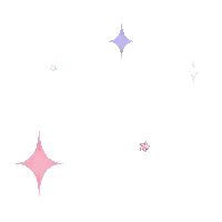 Purple Star Surrounded By Yellow And Blue Stars Sticker