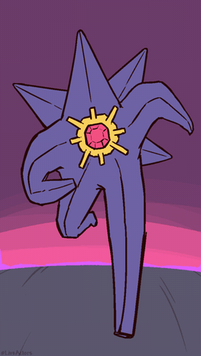 Purple Star With Yellow Center And Red Diamond GIF
