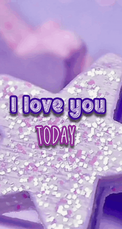 Purple Starfish I Love You Today GIF