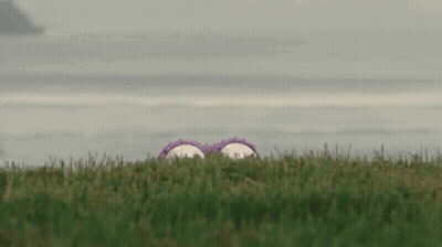 Purple Stuffed Animal With Big Eyes GIF