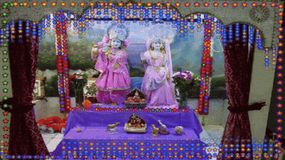 Purple Table With Deities Picture GIF