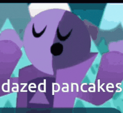 Purple Teddy Bear Saying Dazed Pancakes